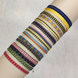 Estilo Étnico Bloque De Color cable Tejido De Punto Mujeres Pulsera