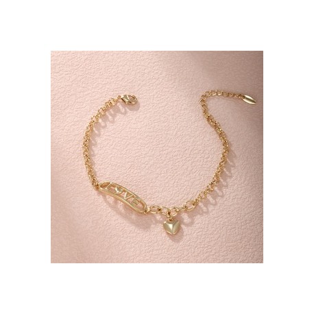 XUPING Estilo Simple Amor Forma De Corazón Chapado En Oro De 14 Quilates. Aleación Venta Al Por Mayor Pulsera