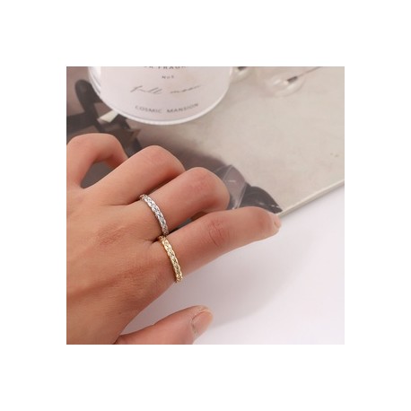 Estilo Simple Forma De U Metal Enchapado Embutido Circón Unisexo Anillos abiertos