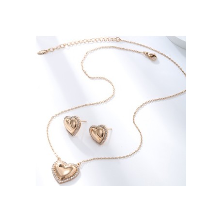 Lujoso XUPING Brillante Forma De Corazón Aleación Enchapado Embutido Diamante Artificial Chapado En Oro De 18 Quilates. Mujeres