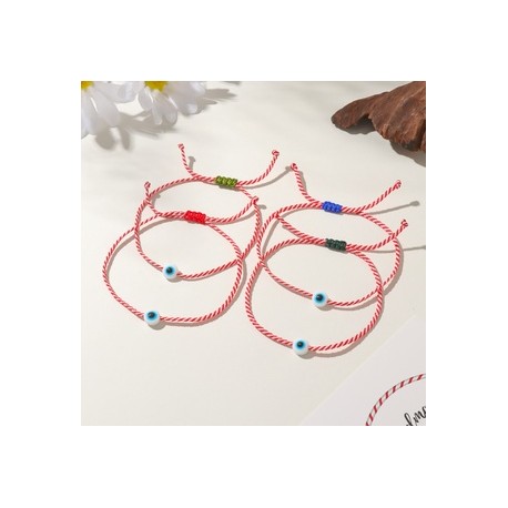 Retro Estilo Clásico Ojo Resina Algodón Tejido De Punto Unisexo Pulsera