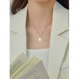 Estilo Simple Geométrico Aleación Cobre Circón Mujeres Collar Colgante