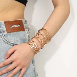 Hip Hop Retro Geométrico Planchar Enchapado Mujeres Brazalete