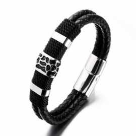 Casual Geométrico Acero Titanio Pulido Hombres Pulsera