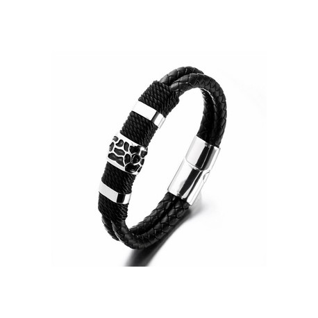 Casual Geométrico Acero Titanio Pulido Hombres Pulsera