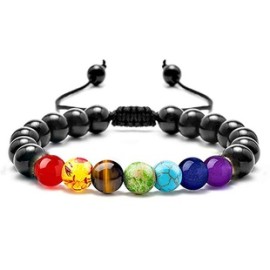 Moda Multicolor Piedra Con Cuentas Unisexo Pulsera