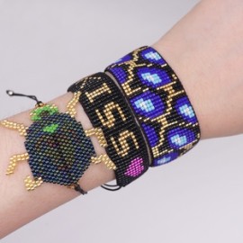 Bohemio Geométrico Vidrio Con Cuentas Hecho A Mano Unisexo Pulsera