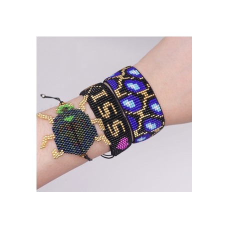 Bohemio Geométrico Vidrio Con Cuentas Hecho A Mano Unisexo Pulsera