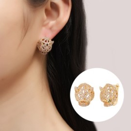 1 Par Estilo Simple Animal Enchapado Metal Pendientes