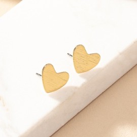 1 Par Estilo Simple Forma De Corazón Enchapado Aleación Chapado En Oro Pendientes