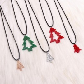 Estilo Simple Árbol De Navidad Arílico Cobre Mujeres Collar Colgante