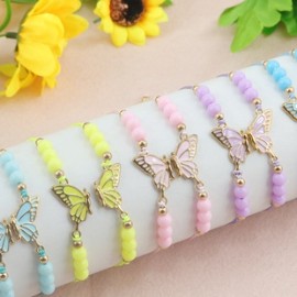 Estilo Simple Mariposa Aleación Con Cuentas Pareja Pulseras De Cordón