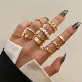 Estilo Simple Color Sólido Mariposa Aleación Enchapado Mujeres Anillos