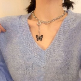 Estilo IG Estilo Simple Mariposa Aleación Mujeres Collar Colgante