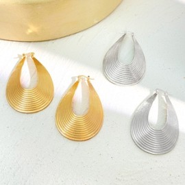 1 Par Estilo IG Estilo Simple Gotitas De Agua Enchapado Aleación Aretes