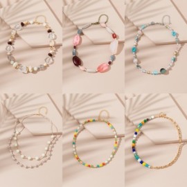 Casual Estilo Simple Vistoso Arílico Vidrio Con Cuentas Cadena Mujeres Pulsera