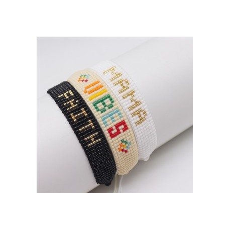 Estilo IG Casual Lujoso Letra Vidrio Hecho A Mano Mujeres Pulsera