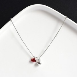 Estilo IG Estilo Simple Forma De Corazón Campana Plata Esterlina Cristal Enchapado Plateado Mujeres Calcetín