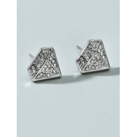 1 Par Elegante Estilo Simple Diamantes Aleación Vidrio Pendientes