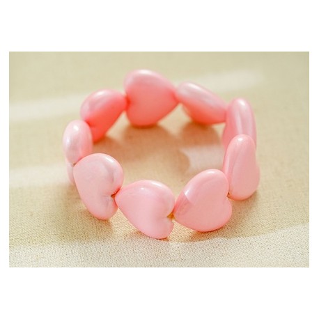 Lindo Hecho A Mano Forma De Corazón El Plastico Venta Al Por Mayor Pulsera