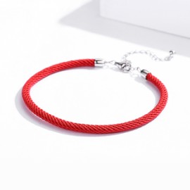 Estilo Simple Color Sólido Plata Esterlina soga Enchapado Plateado Mujeres Pulsera