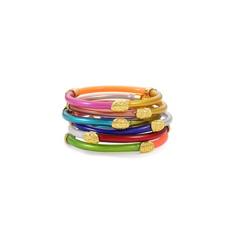 Señora Color Sólido Aleación Gel De Sílice Enchapado Mujeres Brazalete