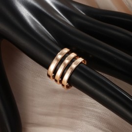 Elegante XUPING Estilo Simple Geométrico Aleación Enchapado Chapado En Oro De 18 Quilates. Mujeres Anillos abiertos