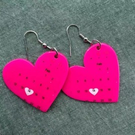 1 Par Estilo IG Estilo Simple Forma De Corazón Arílico Pendientes De Gota