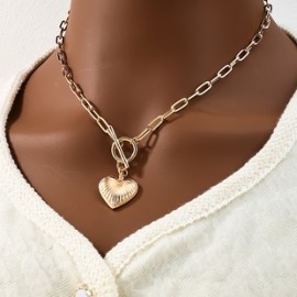 Estilo IG Estilo Simple Forma De Corazón Aleación Mujeres Collar