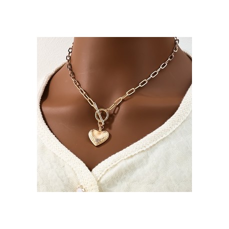 Estilo IG Estilo Simple Forma De Corazón Aleación Mujeres Collar