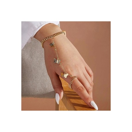 Estilo Étnico Estilo Simple Mariposa Metal Mujeres Pulsera