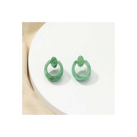 1 Par Estilo Vintage Estilo Simple Geométrico Irregular Tridimensional Arílico Pendientes